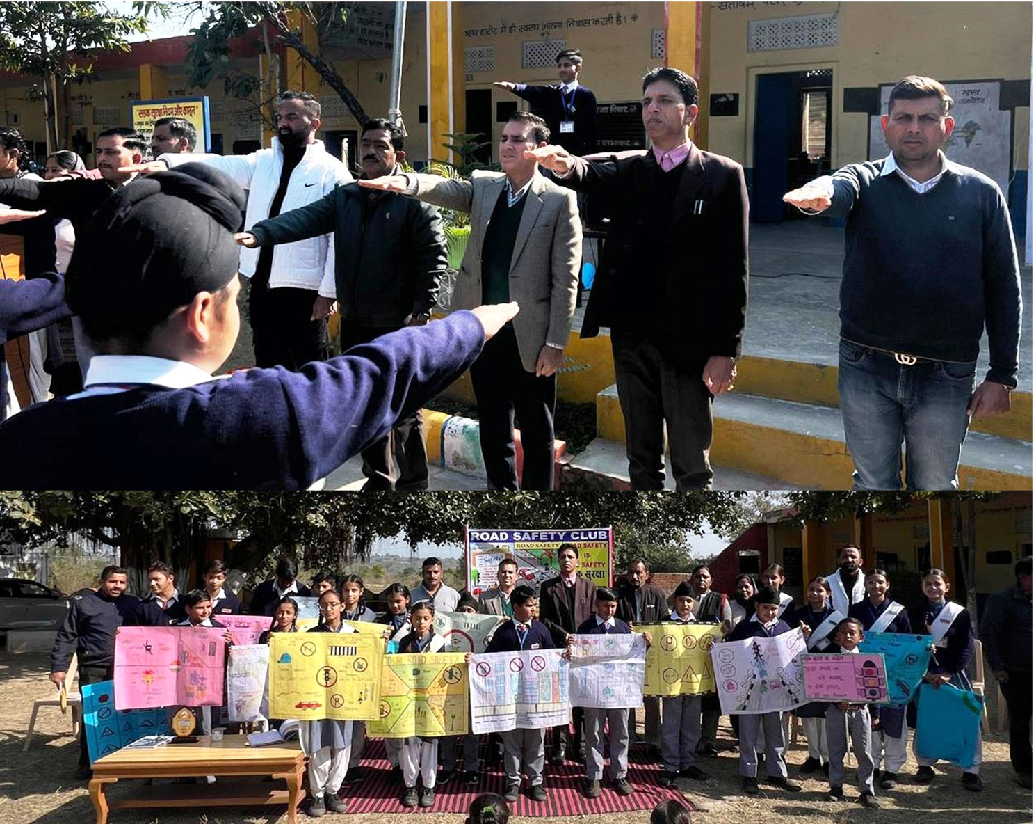 Awareness camp organized on road safety campaign at Ravmapa Gondpur Bulla
